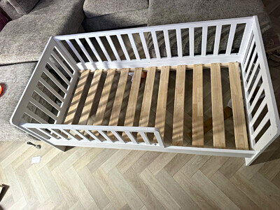 IKEA White Wooden Slatted Base Toddler Bed
