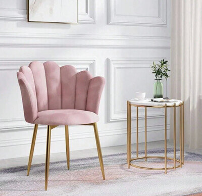 Armchair Tub Chair Velvet Vanity Chair Shell Chair Single Sofa Chair Accent Pink