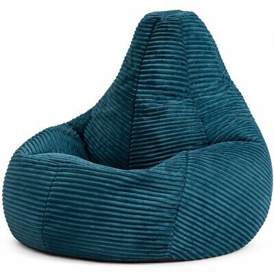 Kids Bean Bag Cord Recliner Childrens Filled Beanbag Chair teal blue