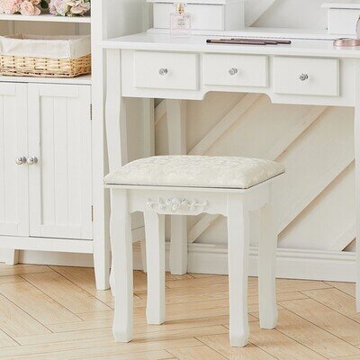 Vanity Dressing Table Stool Soft Wooden Makeup Chair Vanity Stool Piano Stool UK